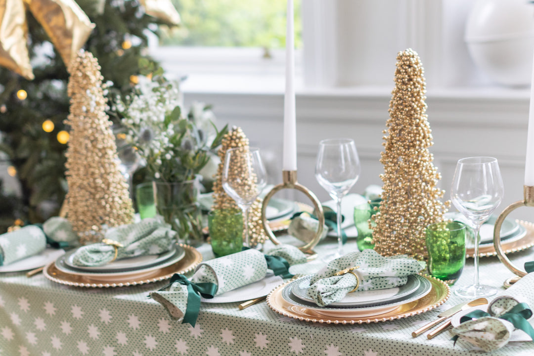 Gold Beaded Christmas Trees – Small & Large (Sold Individually)