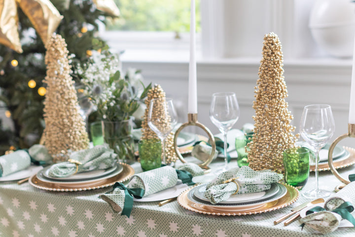 Gold Beaded Christmas Trees – Small & Large (Sold Individually)