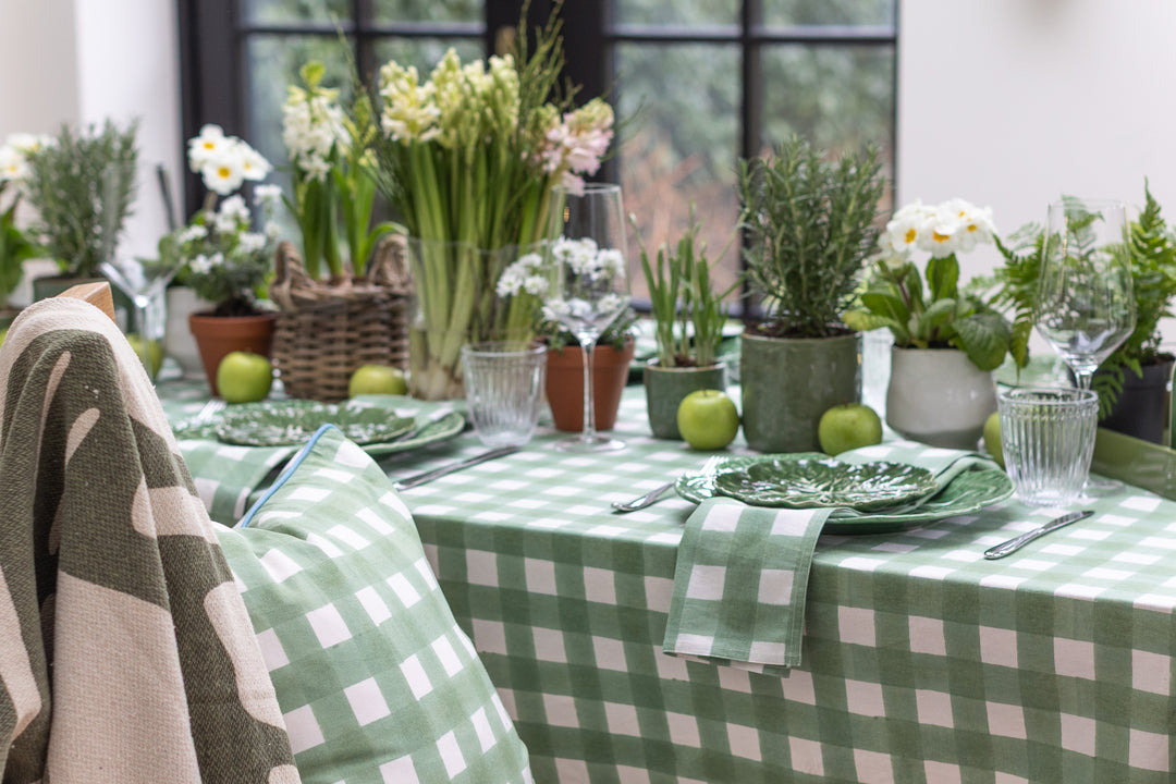 Gingham Green Napkins, Set of 4 | LNH Edit