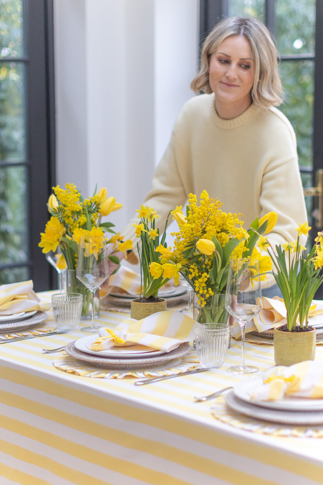 Lemon Stripe  Napkins, Set of 4 | LNH Edit
