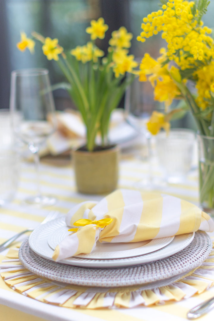 Lemon Stripe  Napkins, Set of 4 | LNH Edit