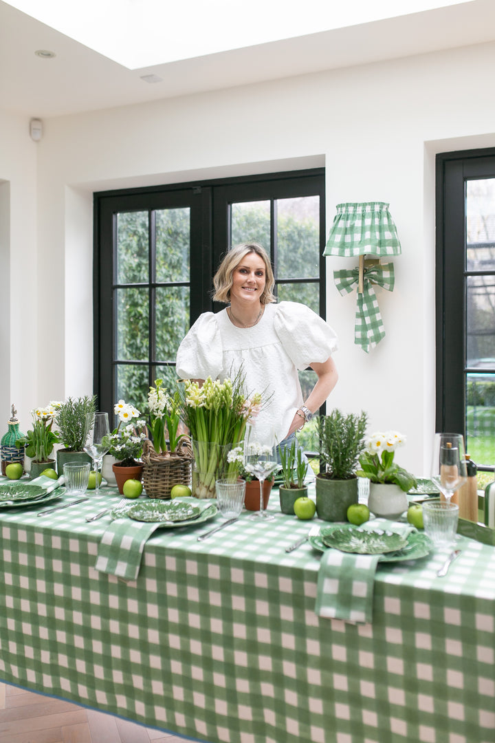 Gingham Green Rectangle Tablecloth