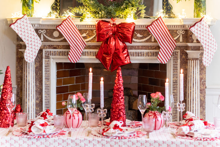 Decorative Red Bow – Metallic Finish