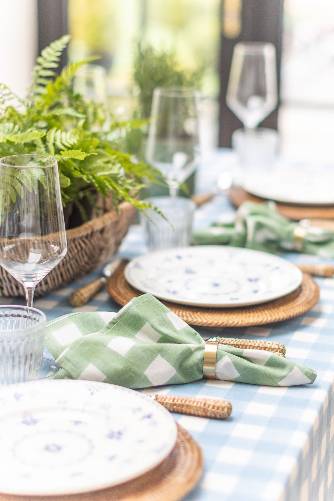 Gingham Green Napkins, Set of 4 | LNH Edit