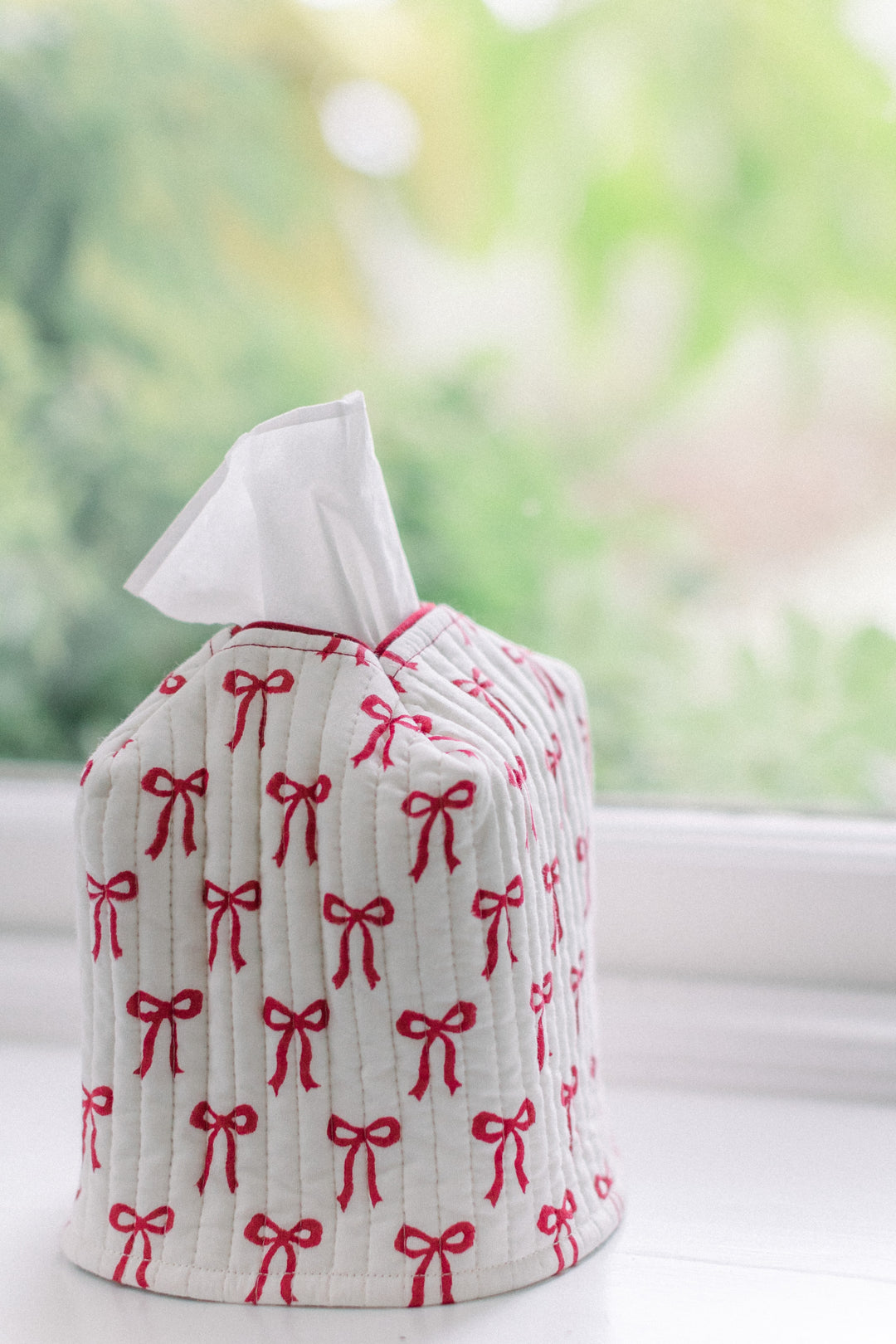Red Bow Tissue box cover