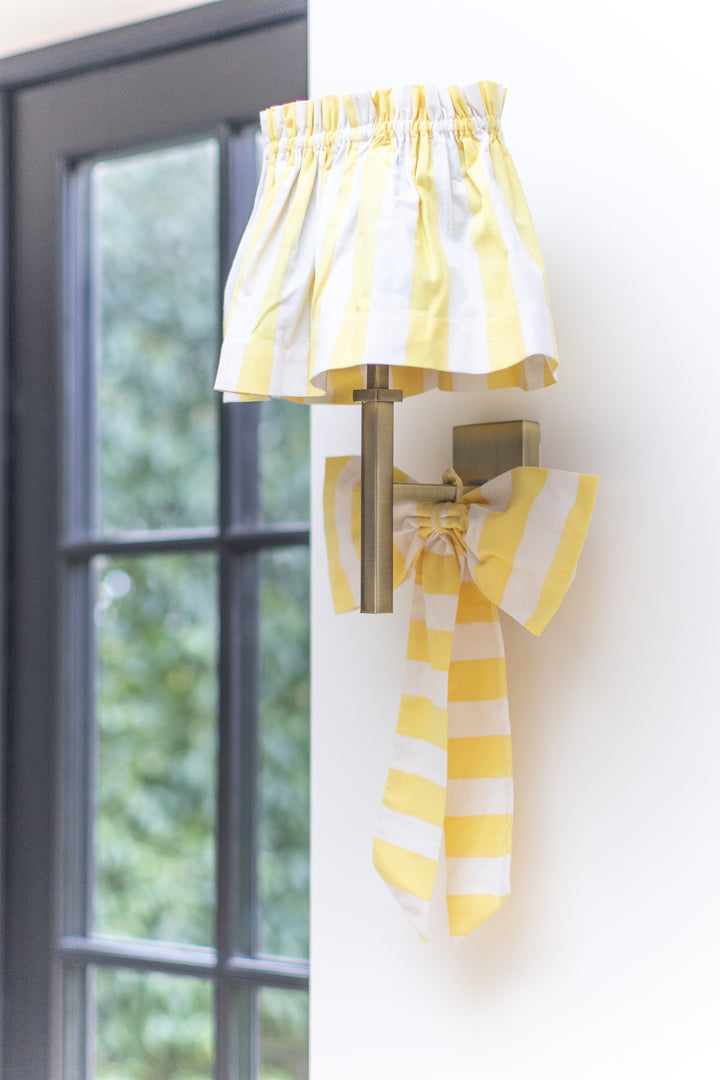Lemon stripe Handmade Bows – 2 Sizes | LNH Edit