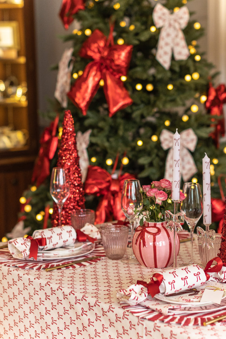 Christmas bow Napkins, Set of 4