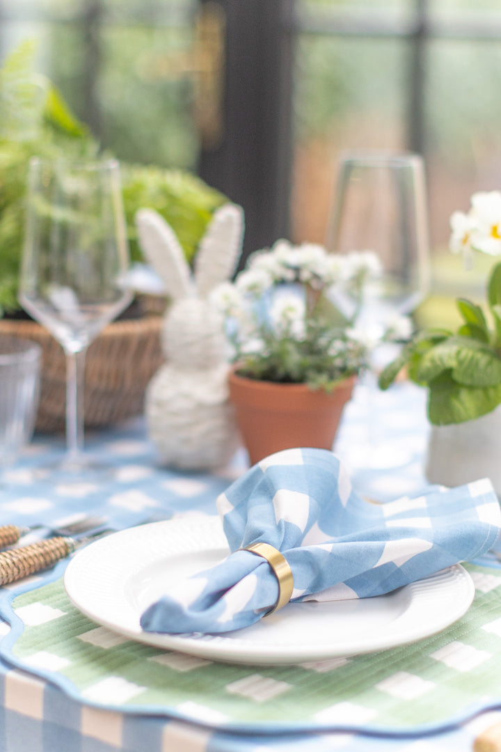 Gold Table Napkin Rings, Set of 4