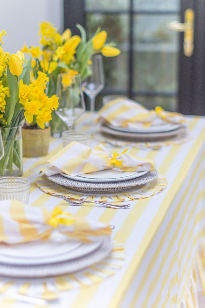 Lemon Stripe  Napkins, Set of 4 | LNH Edit