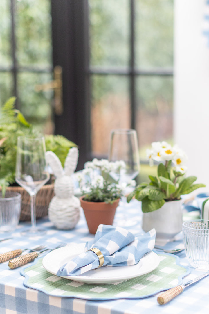 Gingham Blue Napkins, Set of 4 | LNH Edit