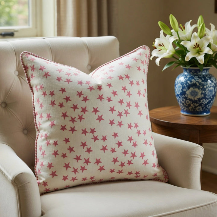 Star Pink Cushion Cover