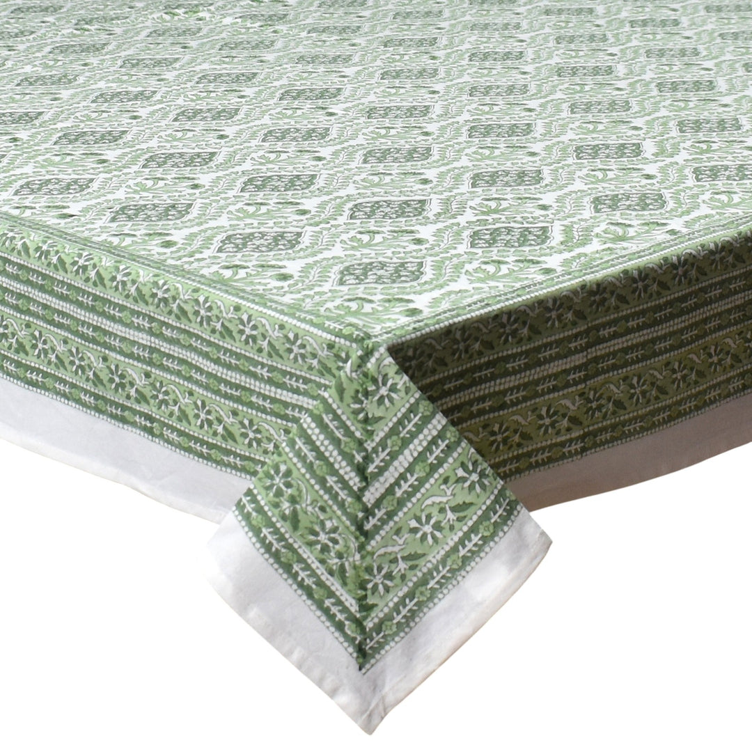 Trellis Green Rectangular Tablecloth