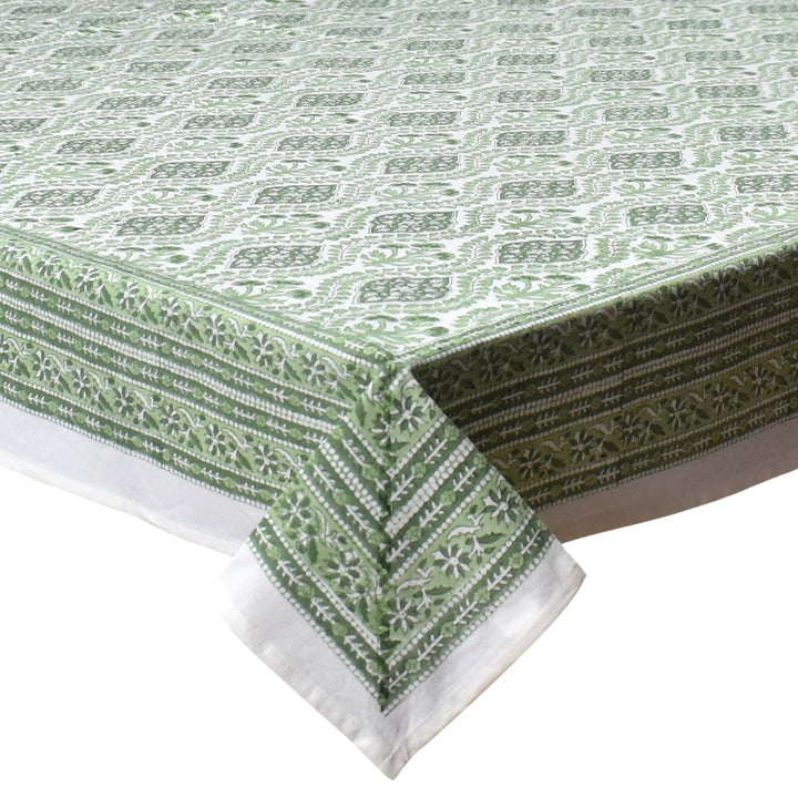Trellis Green Rectangular Tablecloth