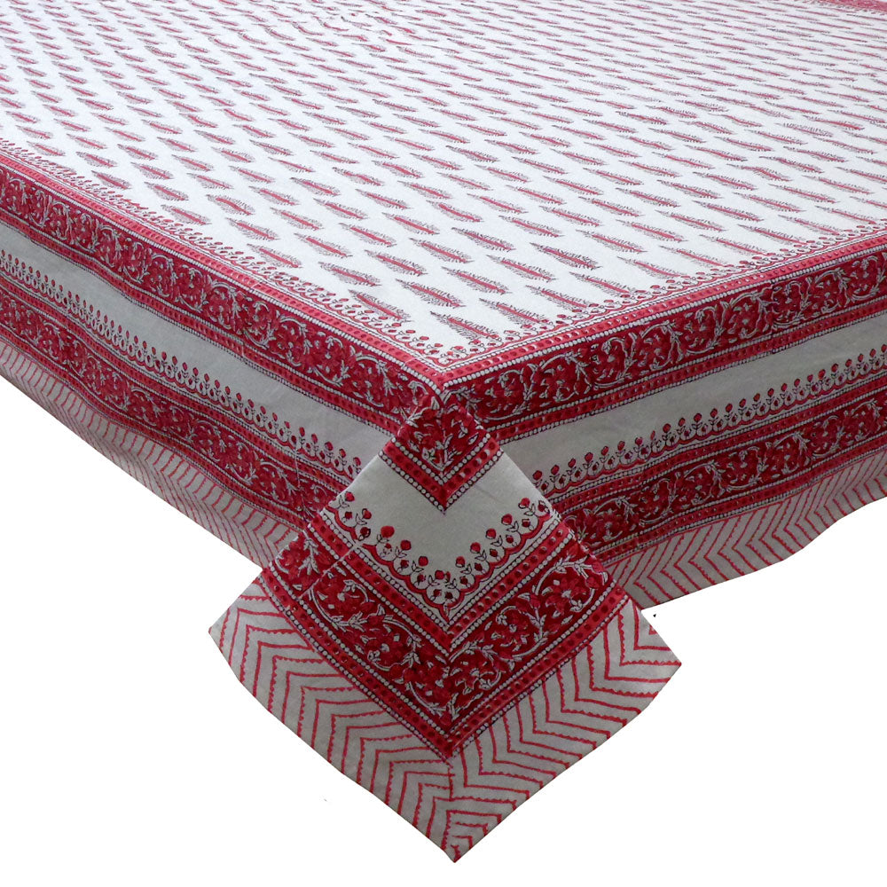 Poppy Red Rectangular Tablecloth-Tablecloths-LNH Edit