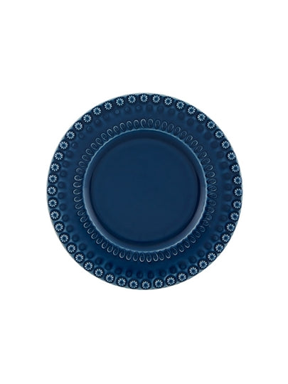 Bordallo Pinheriro Fantasia Blue Fruit Plate, Set of 4-Side Plates-LNH Edit