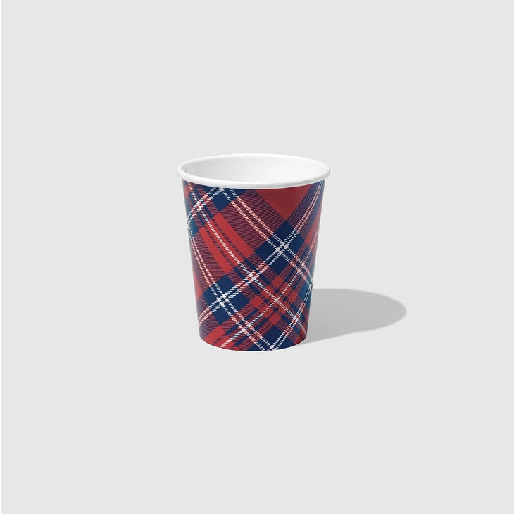Holiday Plaid Paper Cups, Set of 10-Paper Cups-LNH Edit