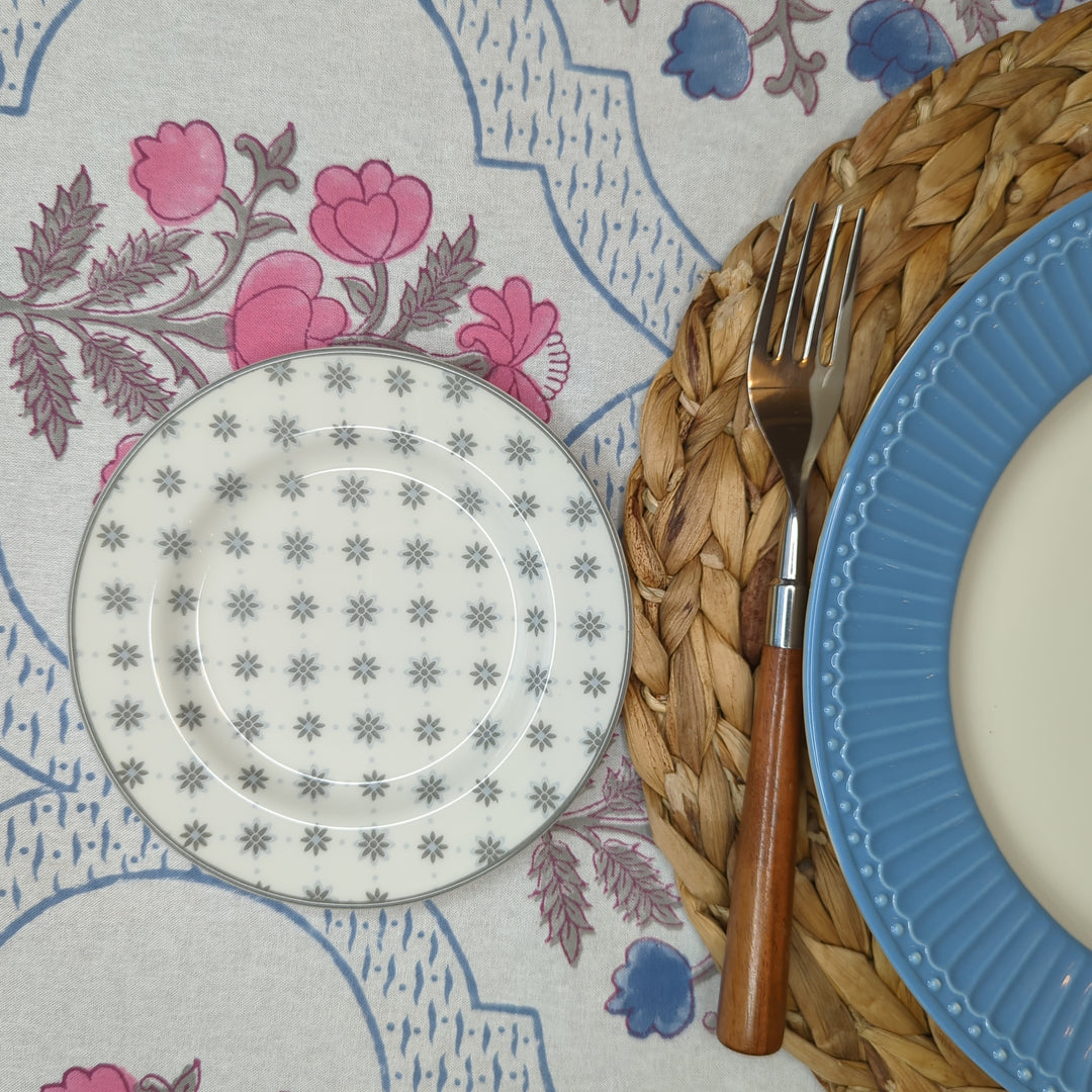 Laurie Side Plate Pale Grey Star, Set of 6-Side Plates-LNH Edit