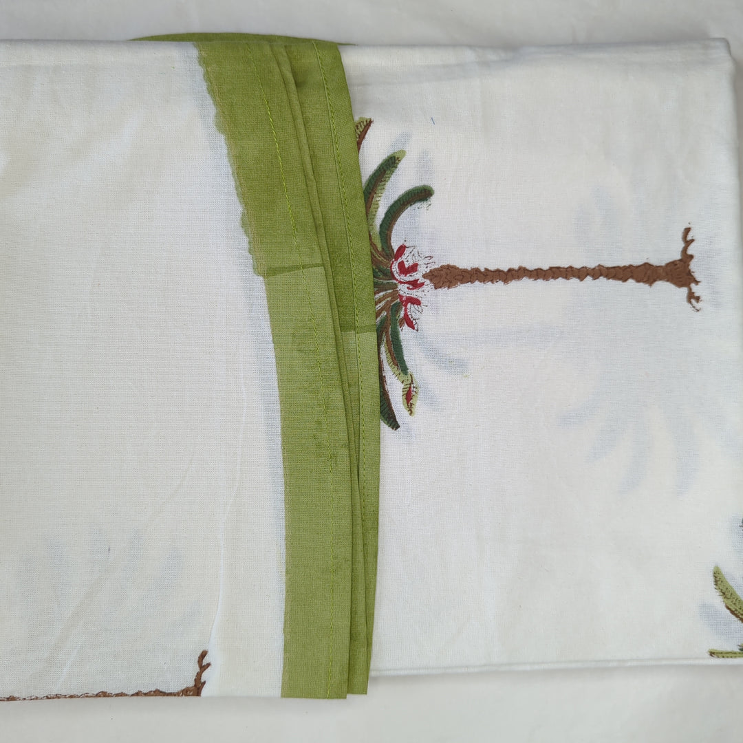 Palm Tree Green Round Tablecloth-Tablecloths-LNH Edit