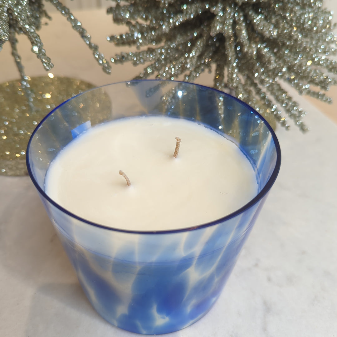 Noa Blue Scented Candle, Small-Scented Candles-LNH Edit