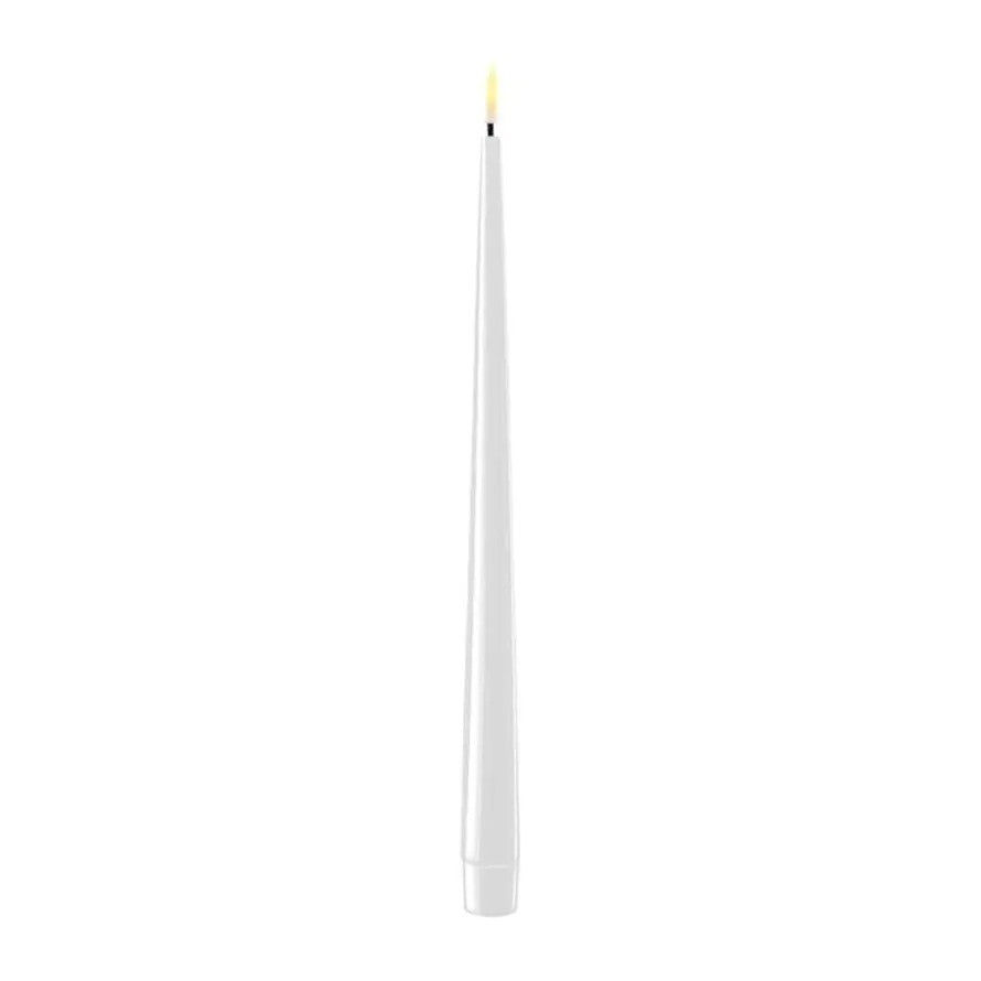 White LED Dinner Candle,2,2 x 28 cm, Set of 2-LED Candles-LNH Edit