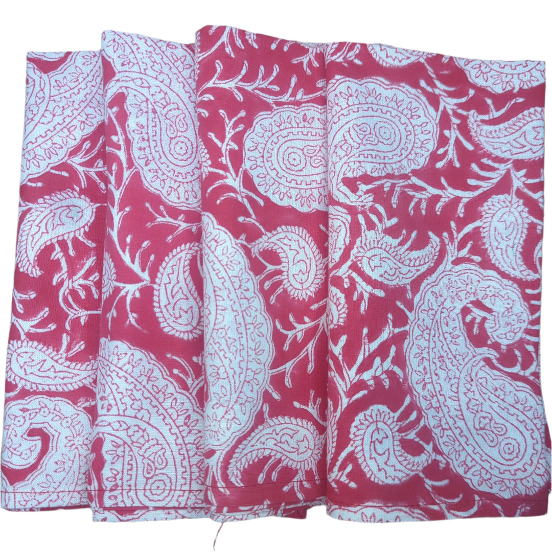 Ella Red Napkin, Set of 4-Napkins-LNH Edit