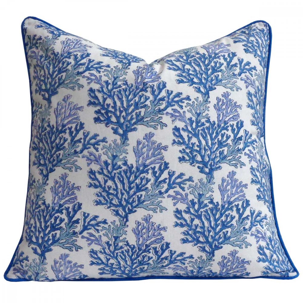 Coral Blue Cushion Cover-Cushion Covers-LNH Edit