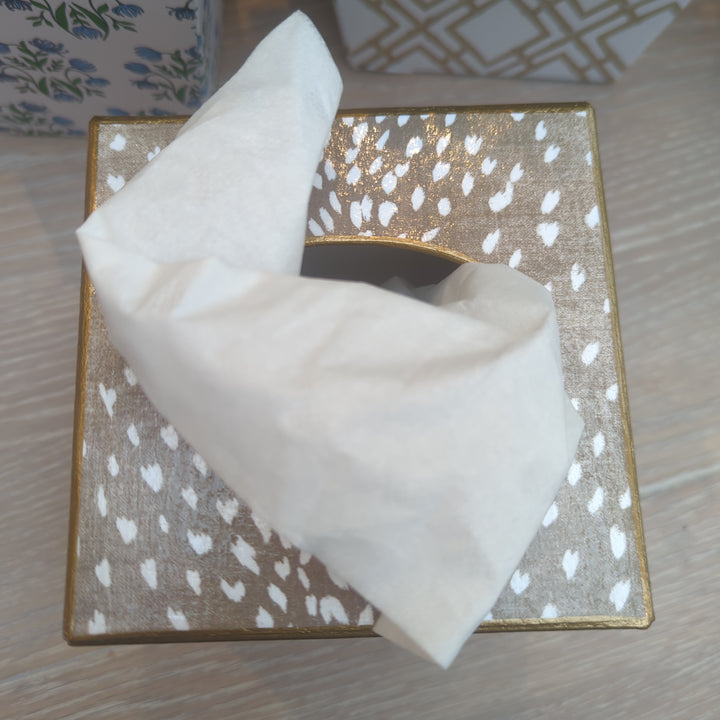 Tan Antelope Tissue Box Cover-Tissue Boxes-LNH Edit