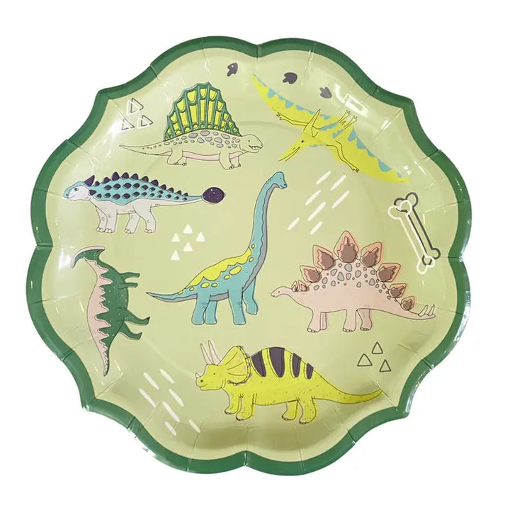 Dinosaur Paper Plate, set of 8-Paper Plates-LNH Edit