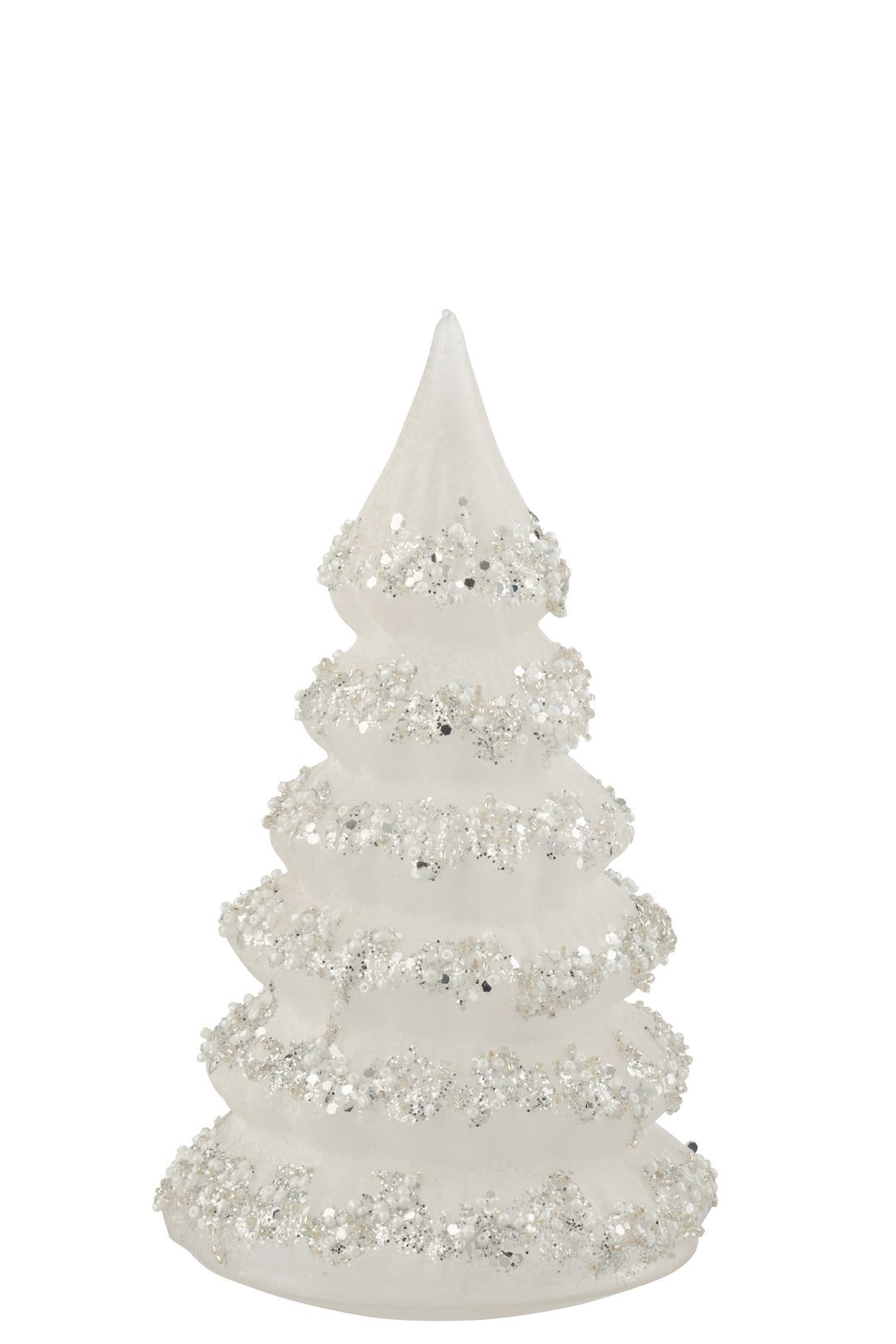 Large Glass Christmas Tree coated in Glitter & Pearls (taller)-Trees-LNH Edit