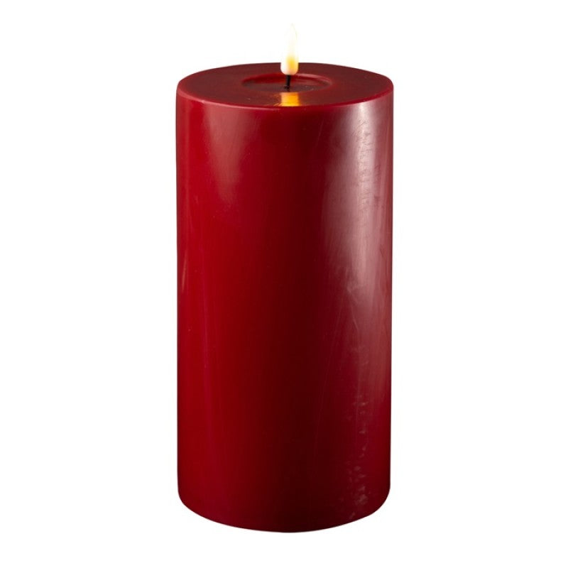 Bordeaux  LED Candle, 10  x 20 cm, Sold Individually-LED Candles-LNH Edit