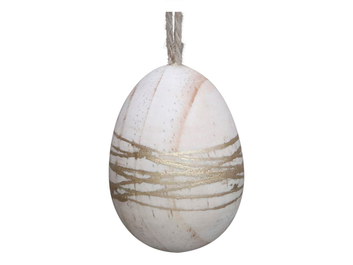 Easter Egg with Gold Stripes-Seasonal Decorations-LNH Edit