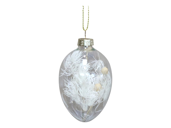 Glass Easter Egg with Flowers-Seasonal Decorations-LNH Edit