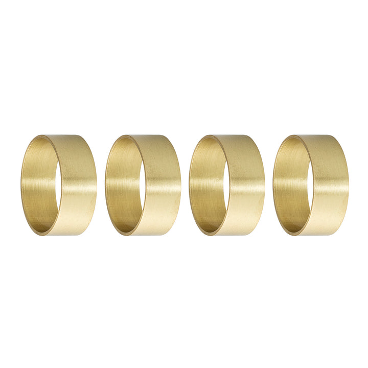 Gold Table Napkin Rings, Set of 4-Napkin Rings-LNH Edit