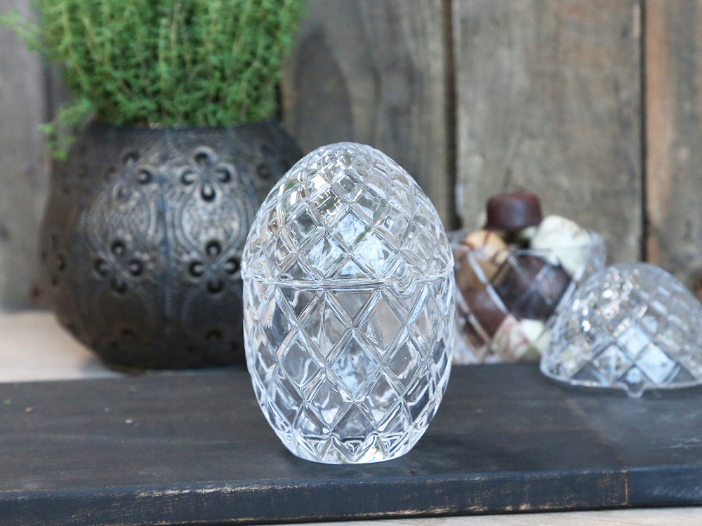 Small Glass Egg with Lid-Ornaments-LNH Edit