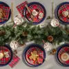 Holiday Plaid Small Paper Plate, set of 10-Paper Plates-LNH Edit