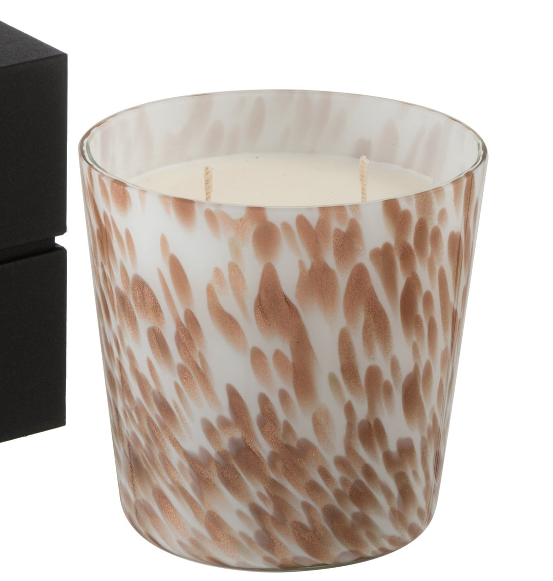 Scented Candle Noa Neon Night White/Gold Small-Scented Candles-LNH Edit