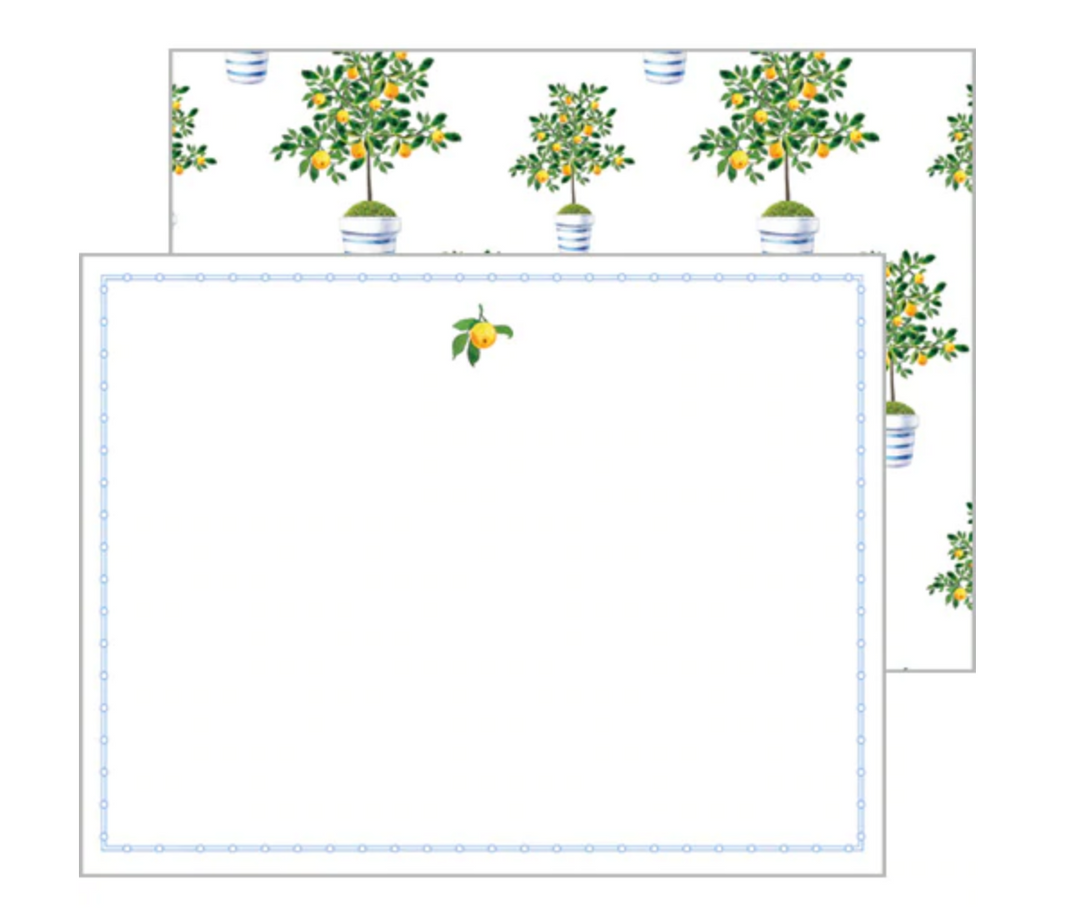 Lemon Tree Flat Notecard Set of 10-Notecards-LNH Edit