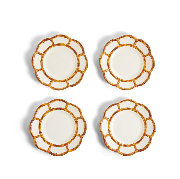 Bamboo Dessert Plates, Set of 4-Side Plates-LNH Edit