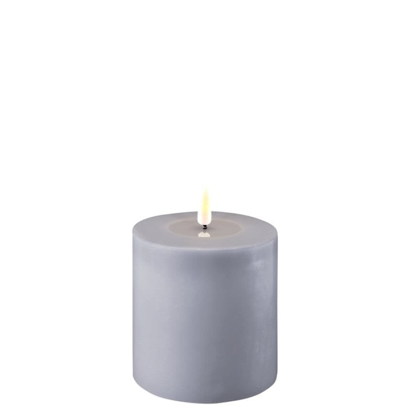 Dust Blue LED Candle 10 x 10 cm, Sold Individually-LED Candles-LNH Edit