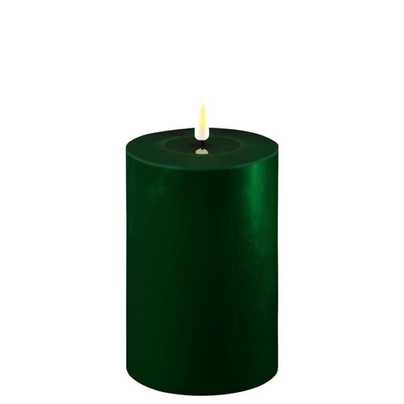 Dark Green LED Candle 10 x 15 cm, Sold Individually-LED Candles-LNH Edit