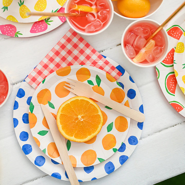 Fruit Punch Small Paper Plates, set of 10-Paper Plates-LNH Edit