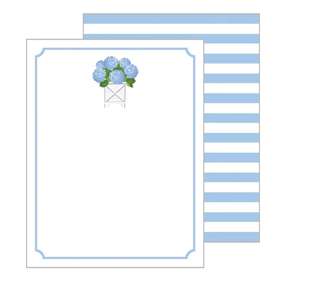 Hydrangeas Flat Notecard Set of 10-Notecards-LNH Edit