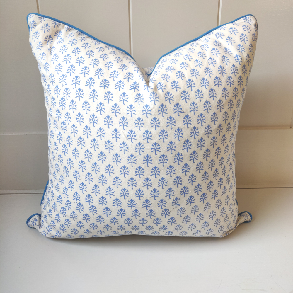Theodore Blue Cushion Cover-Cushion Covers-LNH Edit