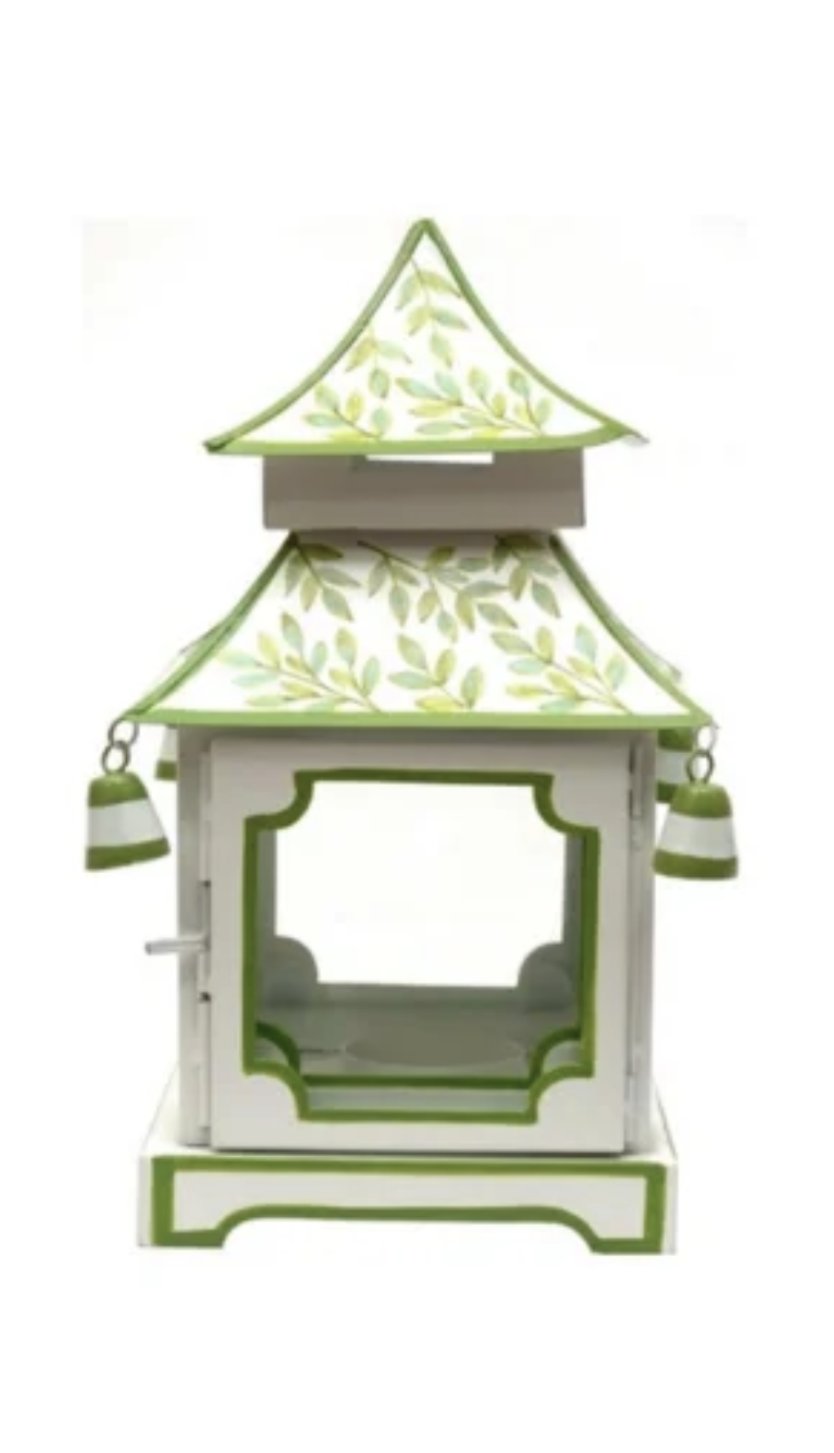 Floral Green and White Pagoda Hurricane-Pagodas-LNH Edit