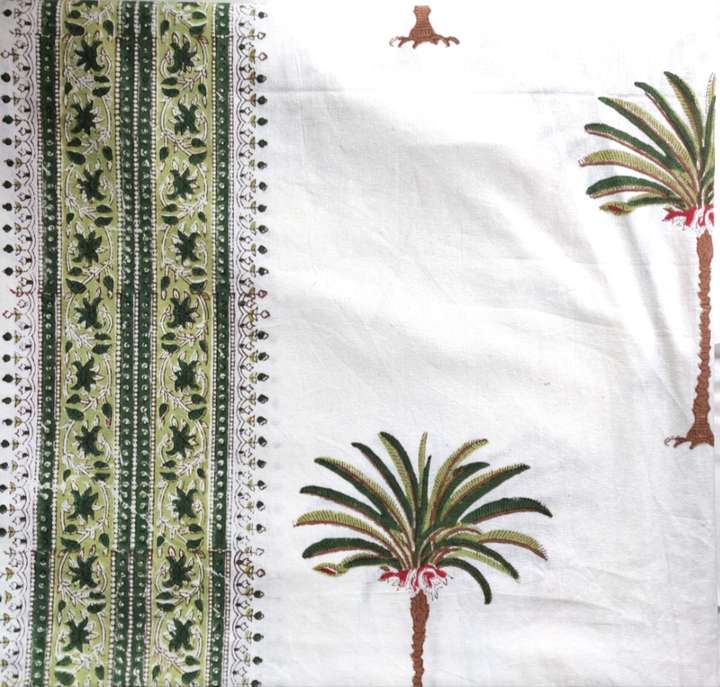 Palm Tree Green Tablecloth-Tablecloths-LNH Edit