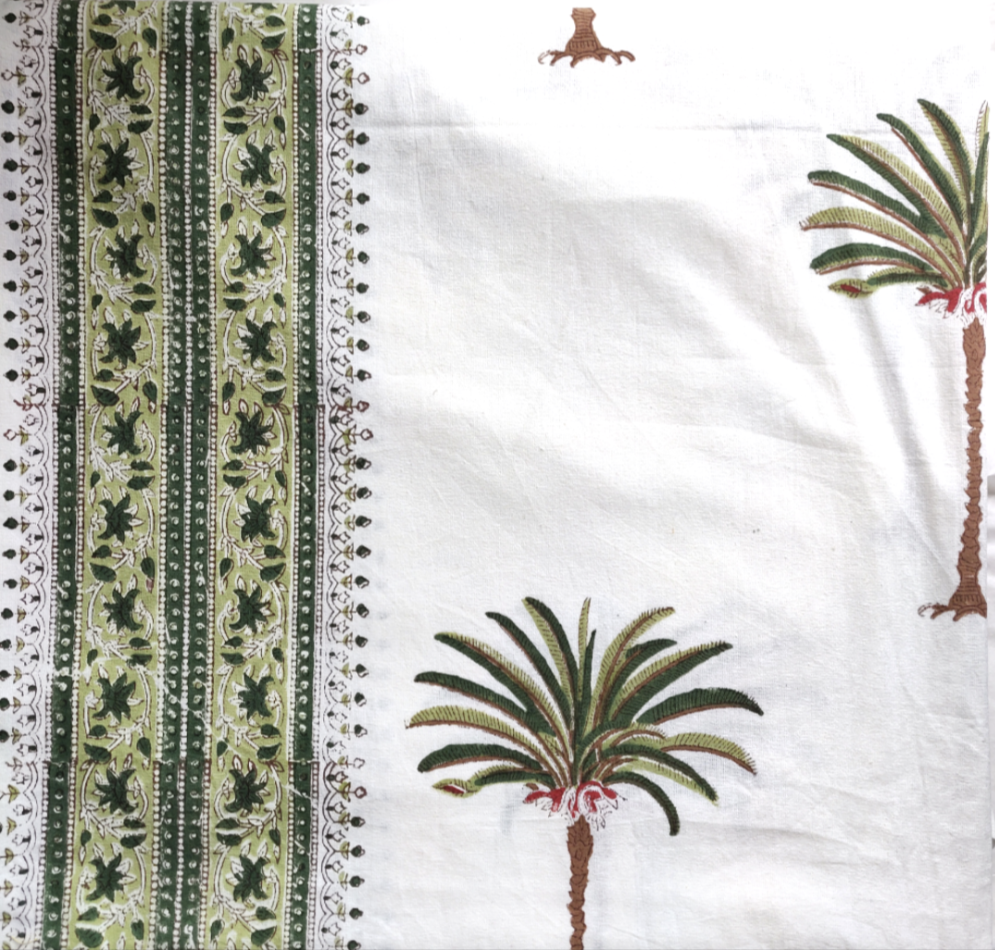 Palm Tree Green Tablecloth-Tablecloths-LNH Edit