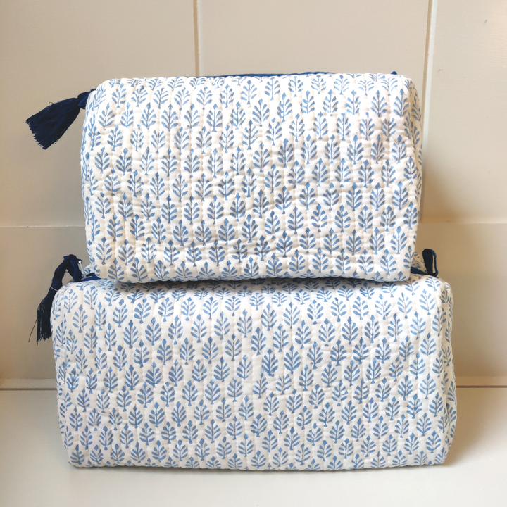 Sofia Blue Cosmetic Bag- Set of 2-Wash Bags-LNH Edit