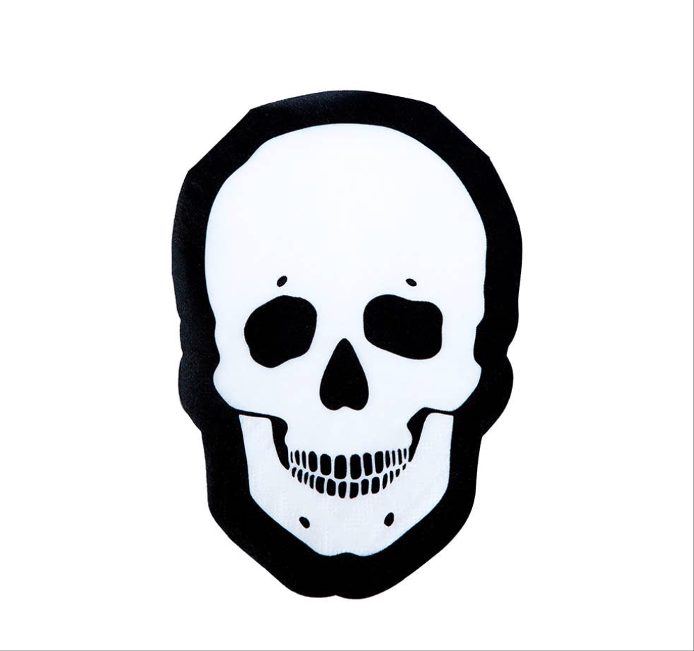 Large Skull Paper Halloween Napkins-Paper Napkins-LNH Edit