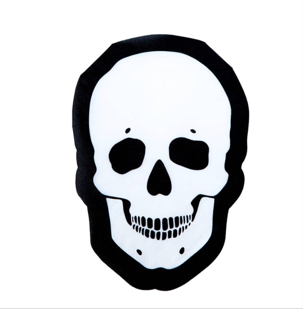 Large Skull Paper Halloween Napkins-Paper Napkins-LNH Edit