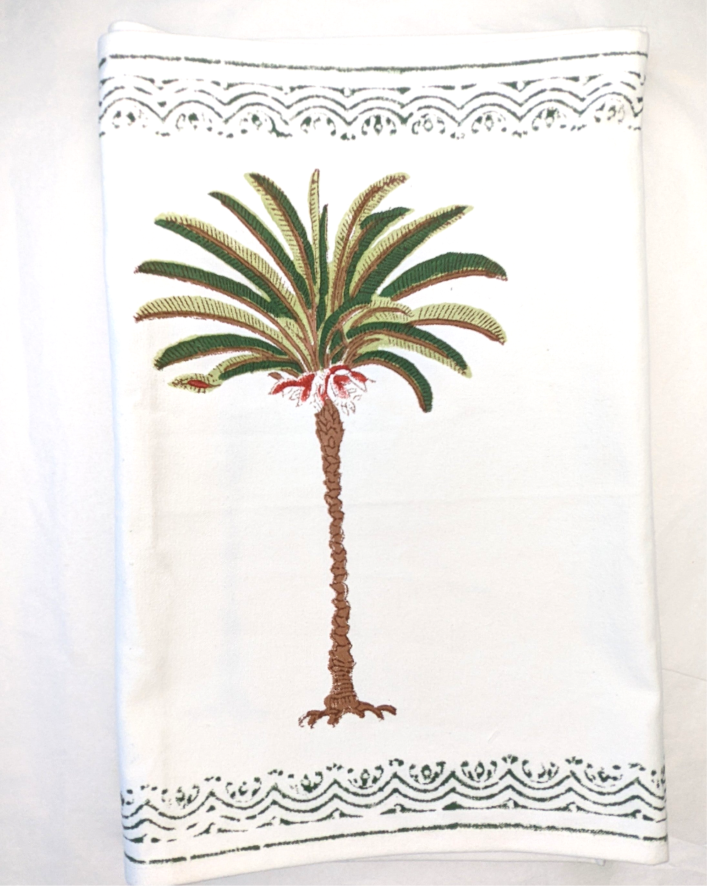 Palm Tree Green Table Runner-Table Runners-LNH Edit